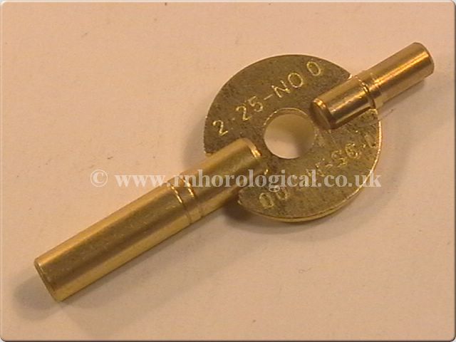 WALL CLOCK TRAVEL CLOCK KEY DOUBLE END SIZE 6 KEY 3.75 MM  SMALL END 1.95 MM 