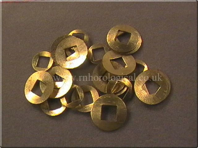 Square hole 100 assorted range Brass Domed Clock Washers/Collets Clock Repair 