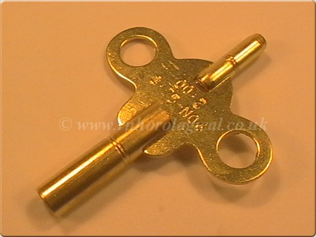 WALL CLOCK TRAVEL CLOCK KEY DOUBLE END SIZE 7 KEY  4.00  MM  SMALL END 1.95 MM 